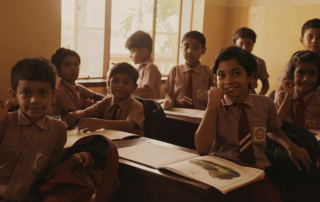 childrens sitting in the classroom