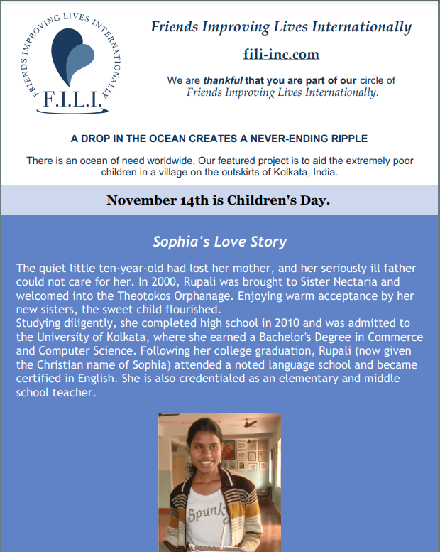 Fili Thanksgiving Newsletter